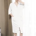 thumbnail image 3 of Wowcloth Men's Solid Color Bathrobe, Lightweight and Breathable with Absorbent Quick-Dry, All-Season for Home, Bath and Lounge, 3 of 8