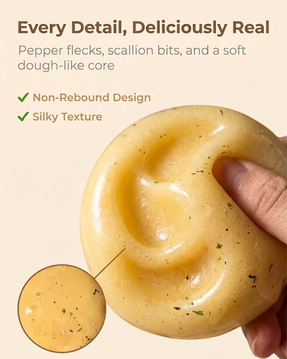 2026 Upgraded Squishy Potato Stress Ball, Non-Rebound Squeeze Toy for Adults Party Favors (1Pcs)