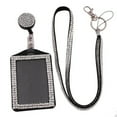 thumbnail image 1 of Flmtop Retractable ID Badge Neck Lanyard Rhinestone Case Name Tag Card Holder Cover, 1 of 8
