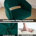 thumbnail image 3 of Westice Velvet Desk Chair Height Adjustable and Swivel, Green, 3 of 9