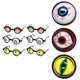 thumbnail image 2 of 6 unids Halloween Glasses Divertidos Vidrios Masquerade Gafas de fiesta Halloween Asustadizo Lentes, 2 of 6