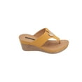 thumbnail image 3 of Good Choice Womens Genelle Faux Leather Slip-On Wedge Sandals, 3 of 3
