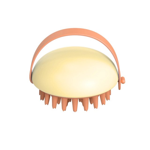 Yuarrent Ducha Cepillo para el cabello Circulación sanguínea Correa elástica antideslizante Cabeza de baño Masajeador para el cuero cabelludo Masaje Juegos de accesorios de baño Amarillo Yuarrent HA063408-04B