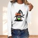 thumbnail image 1 of ICHUANYI Clearance Ladies Fashion Halloween Dwarf Print Long Sleeve Round-Neck Shirt Woman Casual Loose ICHUANYI "ICHUANYI", 1 of 4