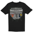 thumbnail image 2 of Men's New Era Black Indiana Pacers vs. New York Knicks 2025 Eastern Conference Finals Matchup Distressed Graphic T-Shirt, 2 of 4