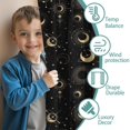 thumbnail image 3 of Blackout Kids Curtains,Black Gold Sun Moon Pattern Childrens Insulated Curtains Set Of 2,Bedroom Essentials,Toddler Room Decor 52x84in(132x213cm), 3 of 5
