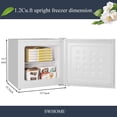 thumbnail image 5 of YUKOOL 1.2 Cubic Feet Mini Upright Freezer Compact Refrigerator, 3 Adjustments (White), 5 of 6