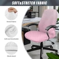 thumbnail image 5 of Renewold Pink Polka Dot Gradient Office Chair Cover with Elastic Bottom Stretch Computer Desk Chair Cover Anti-slip High Back Chair Cover with Elastic Bottom Office Decor, S, 5 of 7