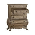 thumbnail image 2 of Six Drawer Chest With Antique Handles & Scrolled Legs, Vintage Oak Finish, 2 of 6