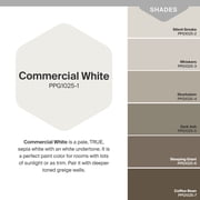 Glidden Fundamentals Commercial White / White Flat Interior Paint, 1 Gallon