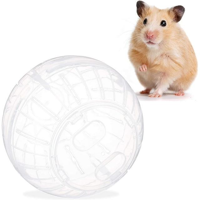 Hamster Ball, Running Ball for Hamsters & Mice, Exercise, Rodent Toy for Running, Plastic, 15cm, Transparent