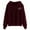 Wine, variant on Sweatshirt for Women Winter Comfy Hooded Long-sleeved Bubble Cuff Cold Shoulder Hoody Graphic Leisure Cotton Sweatshirts Hoodies(Grey,XL)
