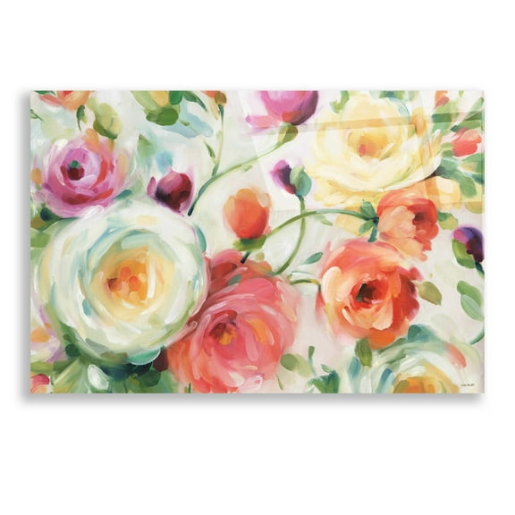 Epic Art 'Florabundance I' by Lisa Audit, Acrylic Glass Wall Art, 24"x16"