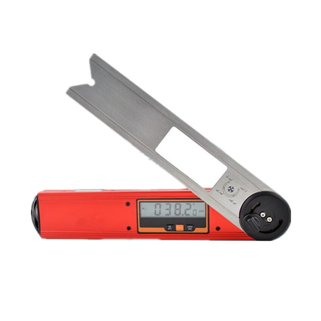 Digital Range 0-225 Degree Stainless Steel Angle Measuring Ruler Woodworking Carpenter Tool Protractor Goniometer ,Easy Setup