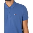 thumbnail image 4 of Tommy Jeans Slim Placket Polo Shirt, Blue, 4 of 5