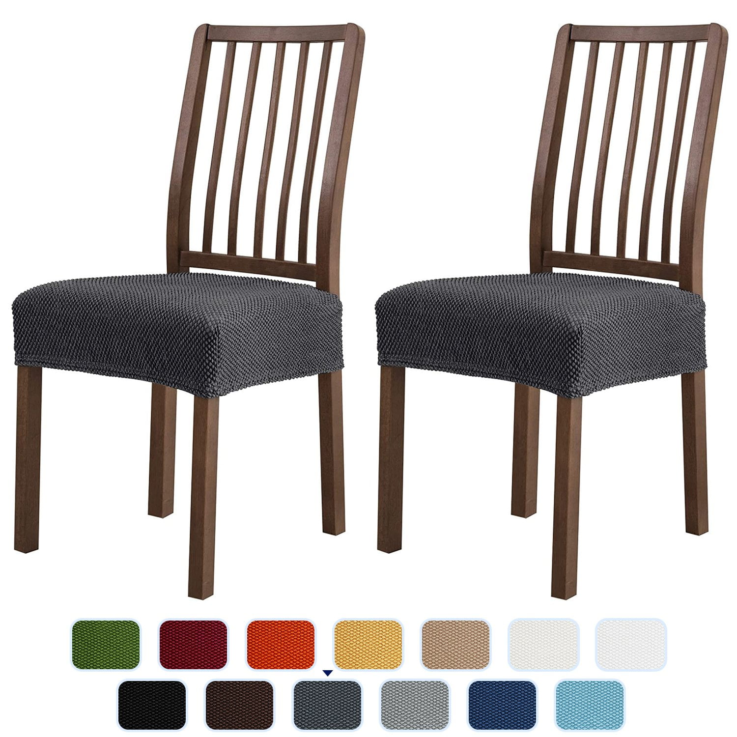Velvet Dining Chairs Seat Slip Covers Slipcover Removable Stretch High Back UK 