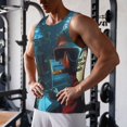 thumbnail image 5 of Gukieu Underwater Office Diver Print Men's Quick Dry Fitness Vest, Round Neck Sleeveless Fitness Bodybuilding Top-4X-Large, 5 of 7
