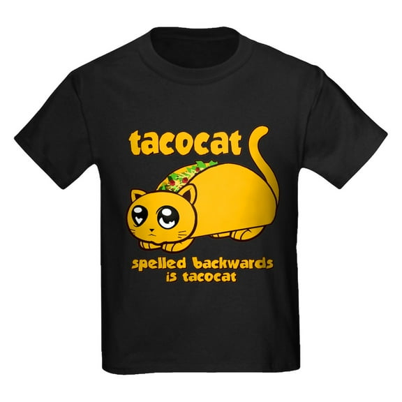 CafePress - Funny! Taco Cat T Shirt - Dark T-Shirt Kids XS-XL