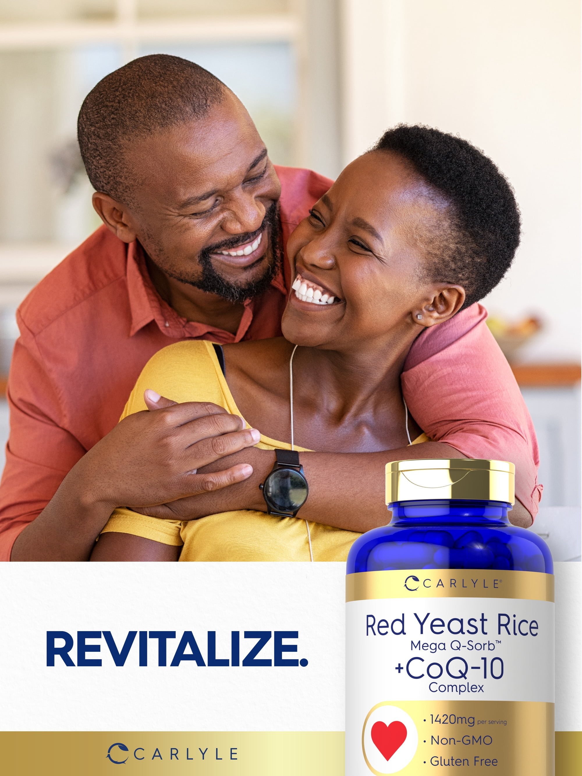 Red Yeast Rice with CoQ10 | 1420mg | 180 Capsules | by Carlyle