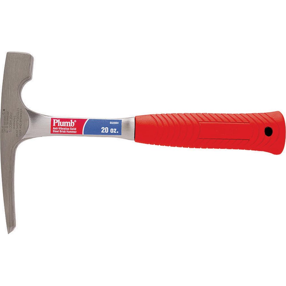 Plumb SS20BHN Brick Hammer, 20 oz, Solid Steel Head, 11 in L, Co