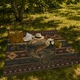 thumbnail image 7 of Printed Flannel Throw Blanket with Leaping Trout Surrounded By Rustic Fishing Equipment, 7 of 7