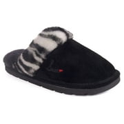 sheepskin slippers black