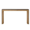 thumbnail image 7 of GZXS 59" Modern Wood Console Table, Minimalist U-Shape Behind Couch Sofa Table for Living Room, Hallway, Foyer, Two-Tone Design (Black & Natural ), 7 of 7