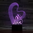 thumbnail image 1 of Lámpara LED de ilusión con luz nocturna para pareja, propuesta 3D con colores, 1 of 2