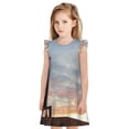 thumbnail image 1 of Fotbe Elephant Giraffe Vestido de Dormir para Niñas de 3 a 10 Años, Mangas Cortas, Estilo Princesa, Pijama Camisón con Mangas Voladas-Large, 1 of 6
