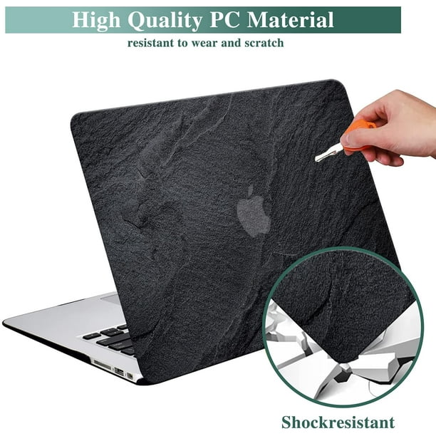 Compatible avec MacBook Air 13 pouces 2021 2020 2019 2018 Release M1  A2337/A2179/A1932, MacBook Air 2020, coque rigide en plastique et housse de  clavier pour Mac Air 13,3 pouces, marbre noir 