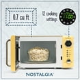 thumbnail image 3 of Nostalgia 0.7 cu ft Retro Microwave Oven, 700W Countertop Microwave Oven with Accessory Bundle, Yellow, 3 of 6