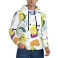 thumbnail image 2 of Wukai Orange Green Avocado Print Men Hoodies Fleece Sweatshirts Long Sleeve Sweaters Pullover Fall Outfits Winter Clothes-XX-Large, 2 of 7