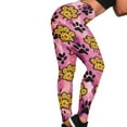 thumbnail image 4 of DISNIMO Dog Paw Printed High Waisted Workout Leggings for Women, Soft Workout Yoga Pants Tummy Control Yoga Pants Leggings for Sports, Pink, S, 4 of 6