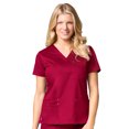 thumbnail image 2 of Maevn Blossom 3 Pocket V-Neck Scrub Top & Utility Pocket Cargo Scrub Pant Set, 2 of 5