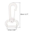 thumbnail image 2 of Plastic Swivel Snap Hook Rotary Lobster Clasp Buckle for Backpack Luggage Webbing Strap, Cream, 3 Pack, 2 of 6