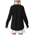 thumbnail image 4 of Yindaity T Shirts for Girls Soft Long Sleeve Crew Neck Top | Sizes 2-16 | Essential Basics(Black,3-4 Years), 4 of 7