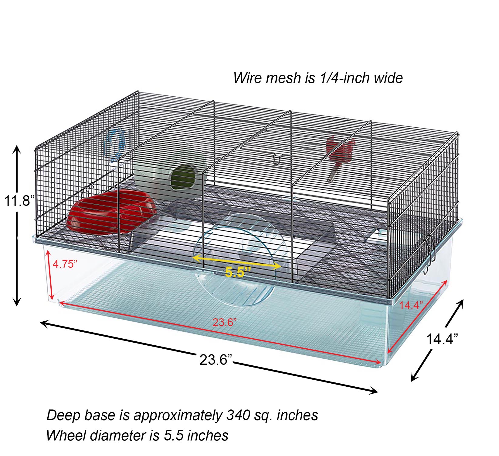 Ferplast Favola Large Hamster Cage with Wheel & Accessories photo 5
