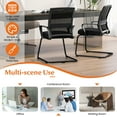 thumbnail image 7 of Costway 4 PCS Office Guest Chair with Lumbar Support, Breathable Mesh Back without Wheels Black, 7 of 7