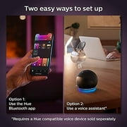 Philips Hue 2-Pack White and Color Ambiance BR30 Bluetooth 85W Smart LED Bulb, White