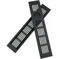 thumbnail image 3 of Paquete de 2 rejillas de ventilación de puerta de aluminio rectangulares 250x50 mm Protección contra insectos para RV, armario, cocina, etc. - Negro, HANBING, 3 of 5