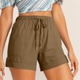 thumbnail image 2 of Diufon Womens Dressy Shorts Plus Size Summer Casual Elastic Waist Drawstring Comfy Pull On Shorts with Pockets, 2 of 9