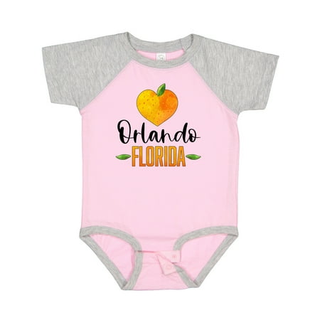 

Inktastic Orlando Florida Orange in Heart Gift Baby Boy or Baby Girl Bodysuit