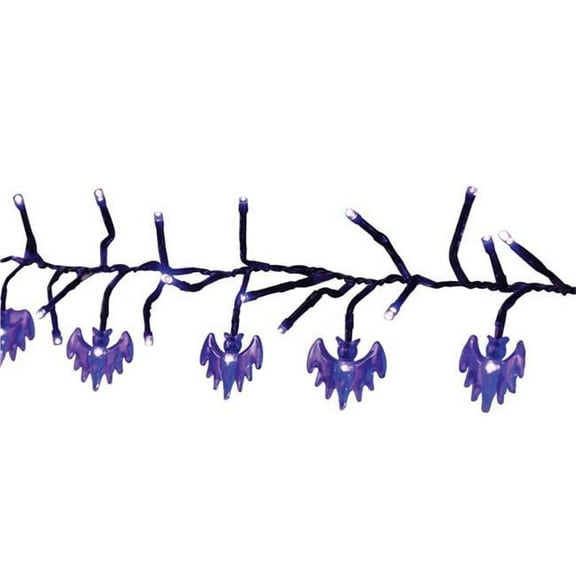 9 ft. LED Bat Garland Lights, Purple - 120 Count