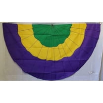 Mardi Gras Plain Solid Bunting Flag 3x5 ft New Orleans Purple Yellow Green