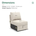 thumbnail image 2 of HONBAY Single Seat with Storage for Modular Sectional Sleeper Sofa, Linen Beige, 2 of 7
