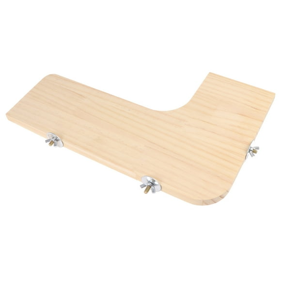 KAKOWELY Durable L Shaped Pedal Wooden Hamster Toys Springboard Chinchilla Toy Size Large,14.17X"X9.13"X0.59"