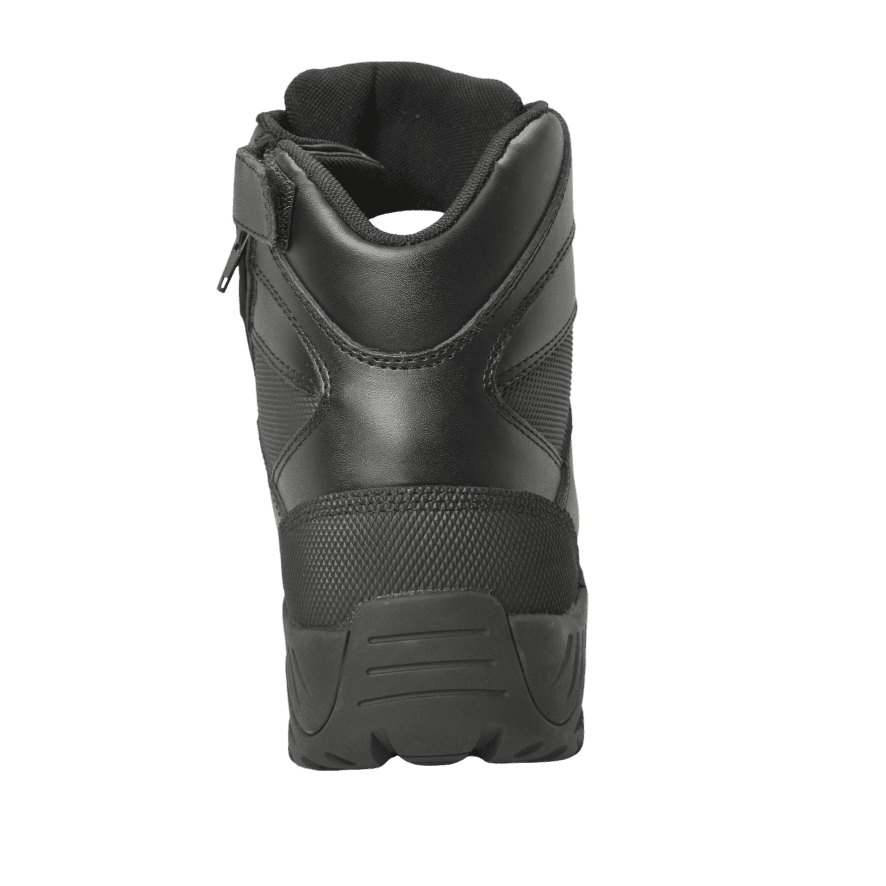 Men's 6"Full Grain Polishable Leather Side Zipper Waterproof Composite Toe Tactical Boot, Black