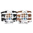 thumbnail image 1 of Astronocal Body Solar System Planet Bracelet Hand Strap Leather Rope Wristband Double Set, 1 of 3