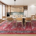 thumbnail image 6 of Jamfeel Vintage Rugs Soft Accent Area Rug Low Pile Carpet for Bedroom Living Room Home Decor,6'x9',Red, 6 of 7