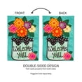 thumbnail image 4 of Evergreen Welcome Y'all Polka Dot Flowers Burlap Garden Flag- 12.5 x 18 Inches Outdoor Decor for Homes and Gardens, 4 of 9